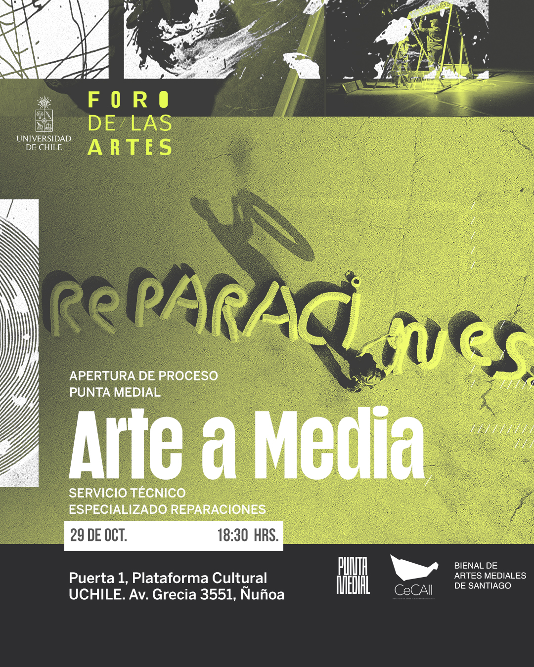 Gráfica de la obra AM: Arte a Media, Servicio Técnico Especializado