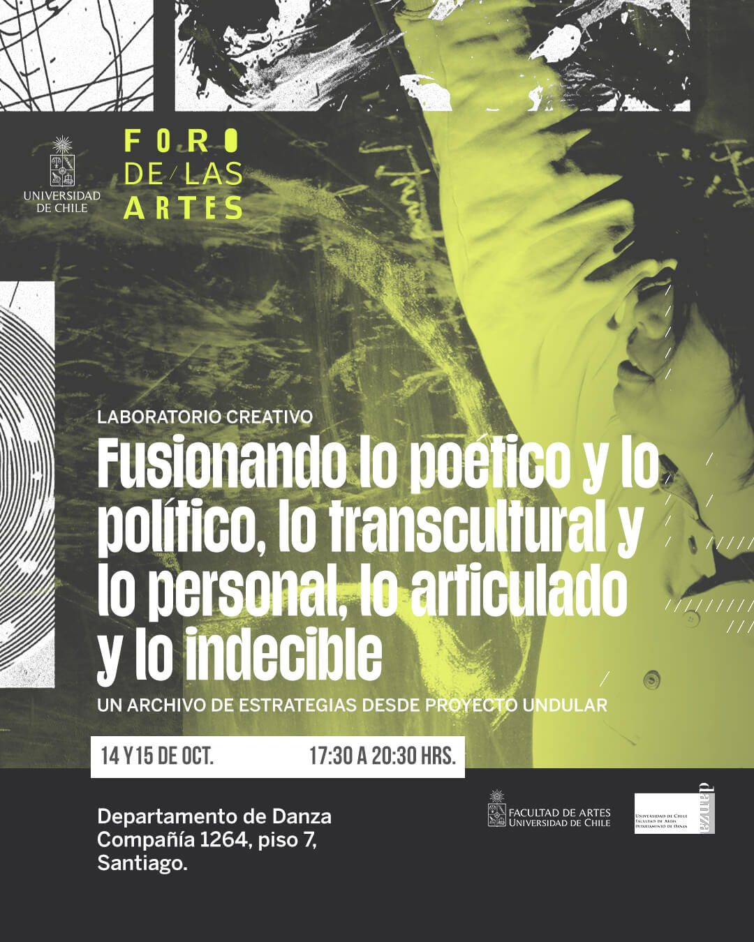 Gráfica de la obra Fusionando lo poético y lo político, lo transcultural y lo personal, lo articulado y lo indecible