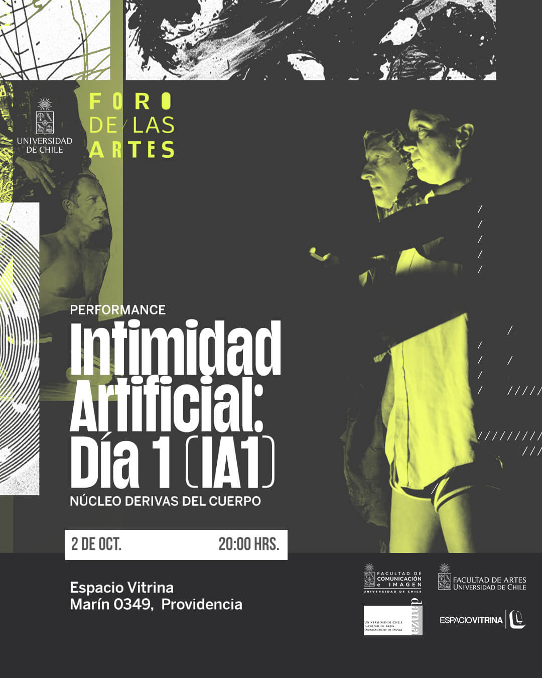 Gráfica de la obra Intimidad Artificial: día 1 (IA1)